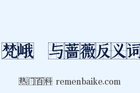 梵峨璘与蔷薇反义词是什么意思的图片